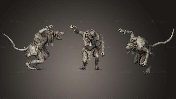 Figurines heroes, monsters and demons (Moulder Slave7, STKM_1018) 3D models for cnc